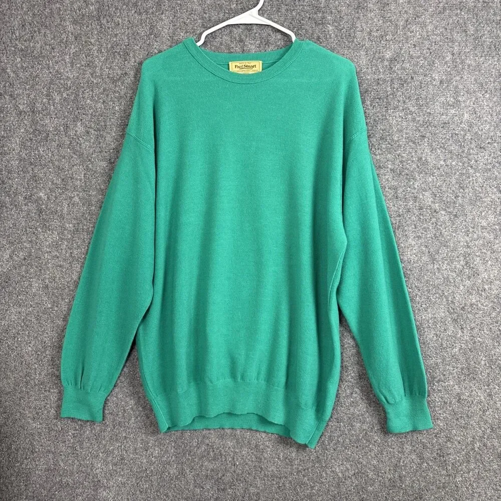 Paul Stuart Sweater Mens  Size XXL Green Wool Italian